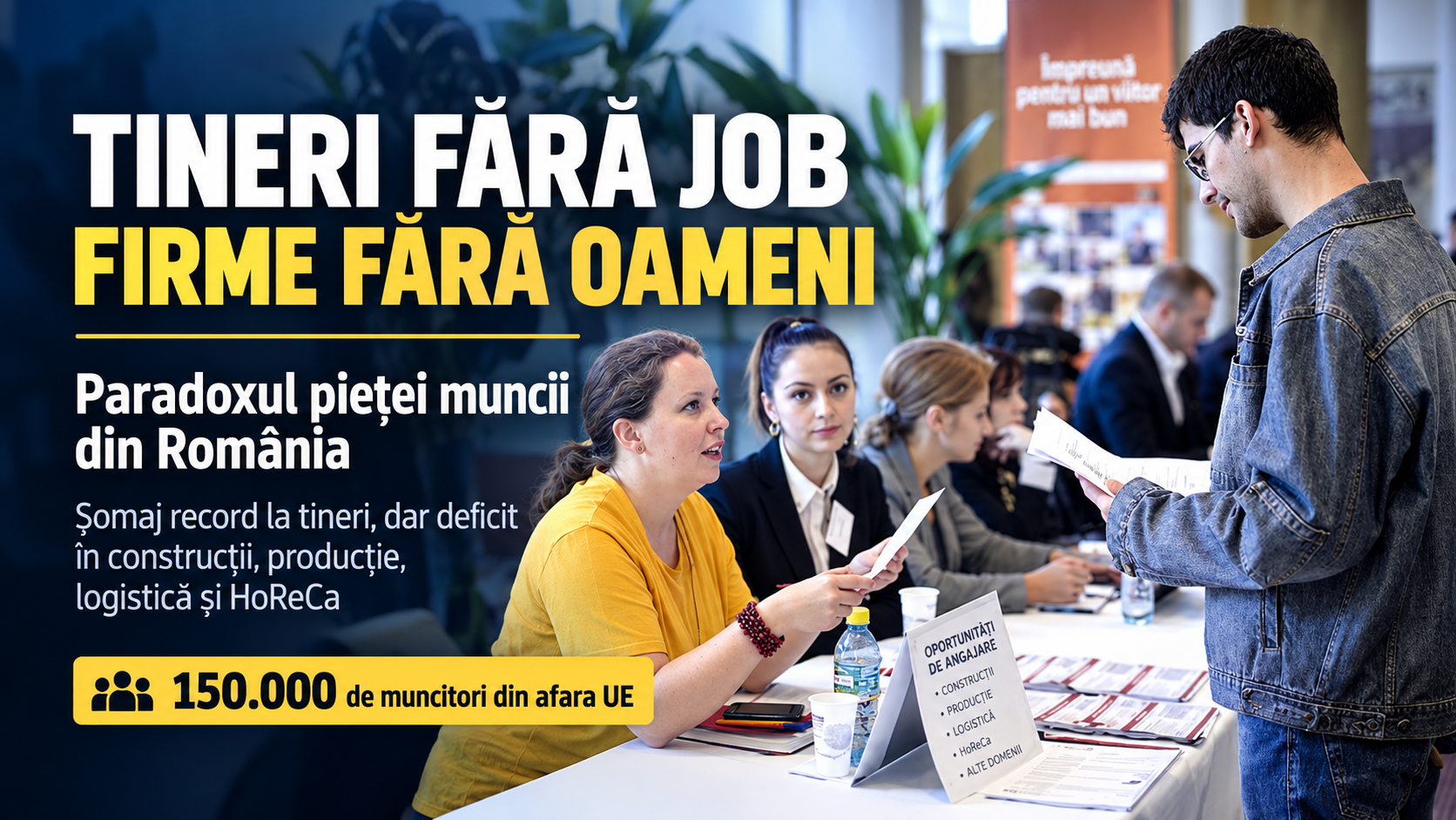 Tinerii șomeri în România, dar importăm mii de muncitori