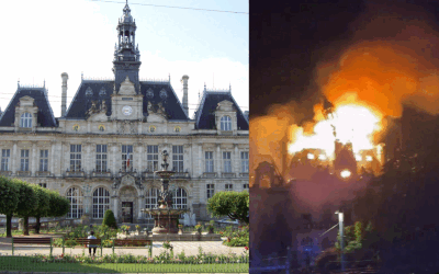 Incendiu devastator la Primăria Limoges, Franța. Clădire istorică, mistuită de flăcări